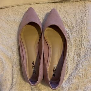 Pink flats